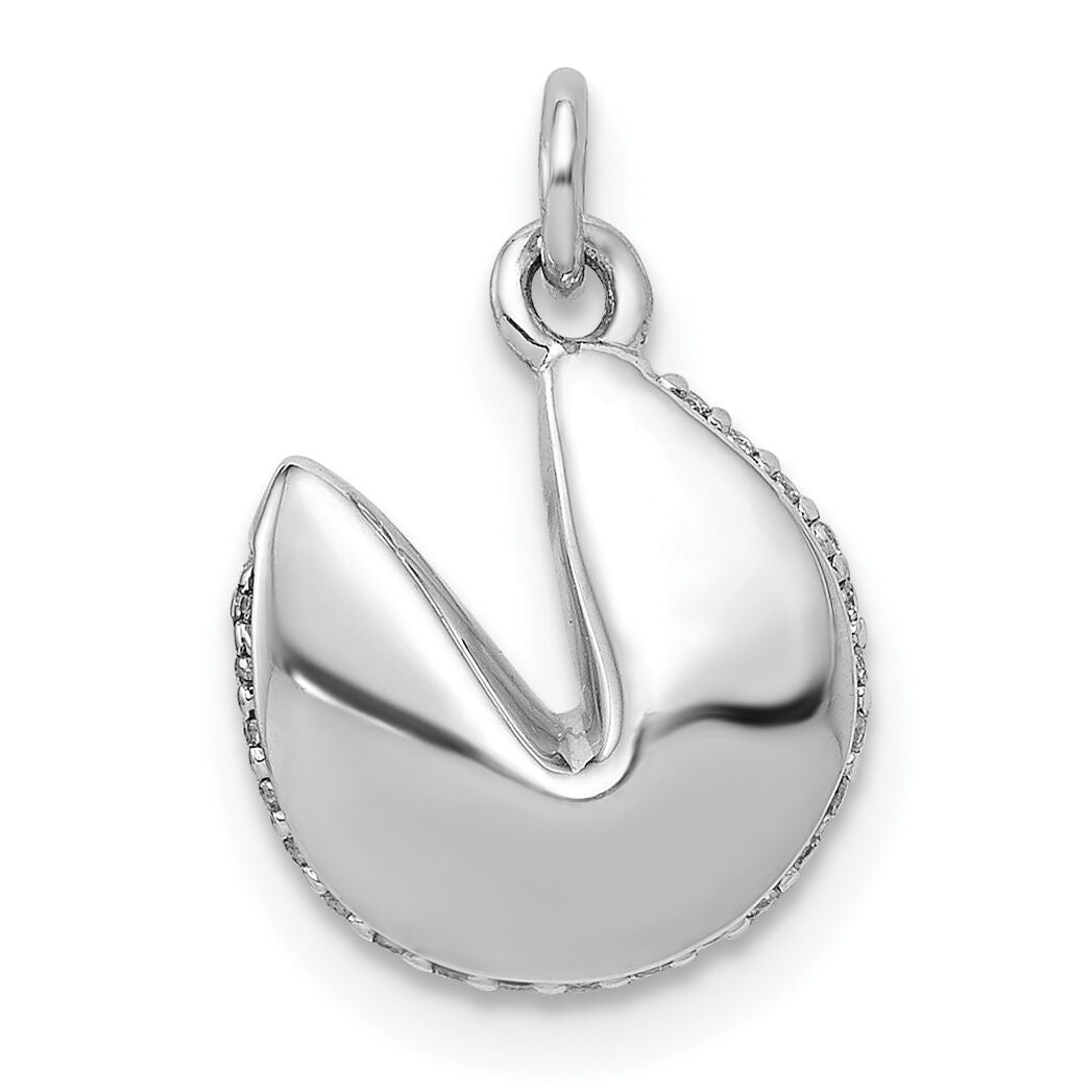 14k White Gold 1/15ct. Diamond Fortune Cookie Pendant-PM3997-007-WA