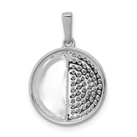 14k White Gold 1/4ct. Diamond Fancy Half and Half Circle Pendant-PM4006-025-WA