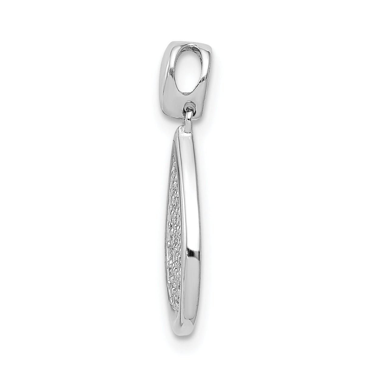14k White Gold 1/4ct. Diamond Fancy Teardrop Pendant-PM4009-025-WA