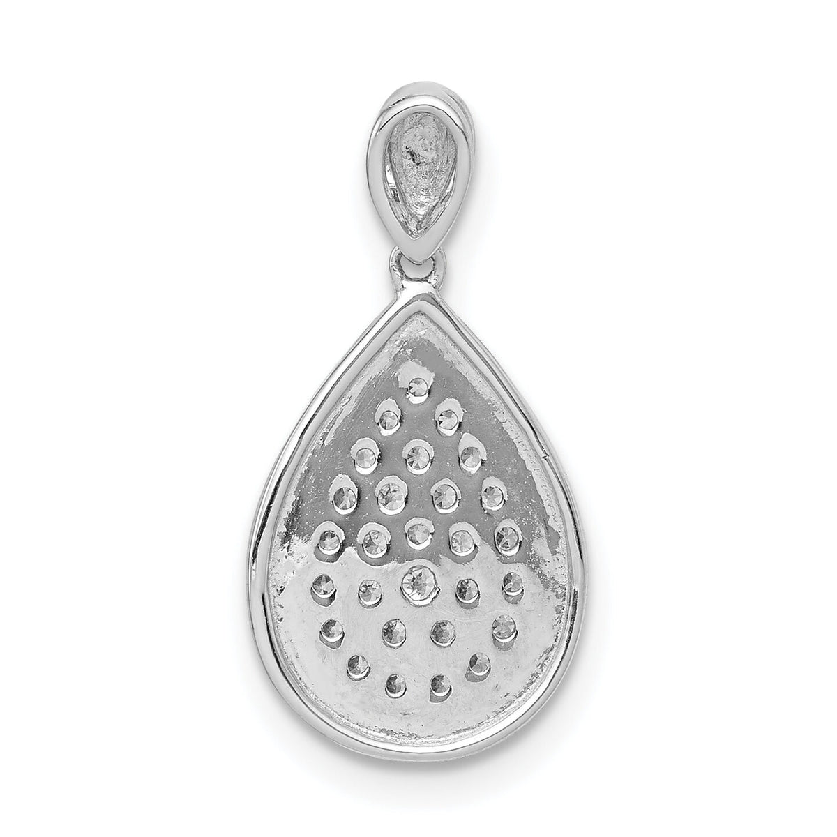 14k White Gold 1/4ct. Diamond Fancy Teardrop Pendant-PM4009-025-WA