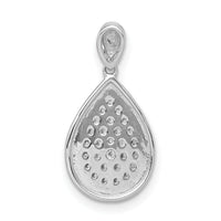 14k White Gold 1/4ct. Diamond Fancy Teardrop Pendant-PM4009-025-WA