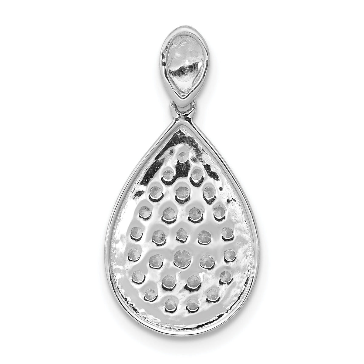 14k White Gold 1/2ct. Diamond Fancy Teardrop Pendant-PM4009-050-WA