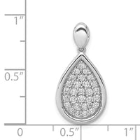 14k White Gold 1/2ct. Diamond Fancy Teardrop Pendant-PM4009-050-WA