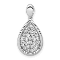 14k White Gold 1/2ct. Diamond Fancy Teardrop Pendant-PM4009-050-WA