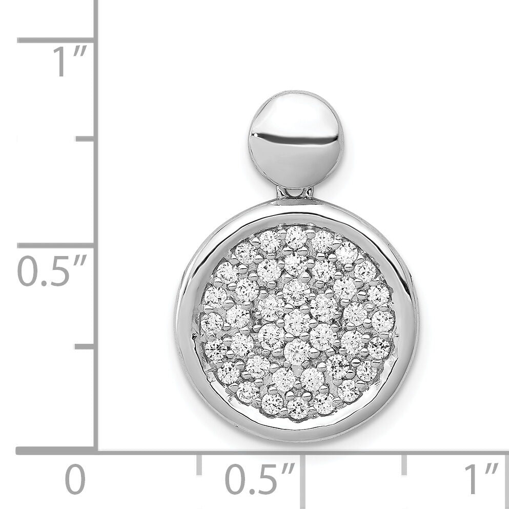 14k White Gold 1/2ct. Diamond Fancy Circle Pendant-PM4016-050-WA