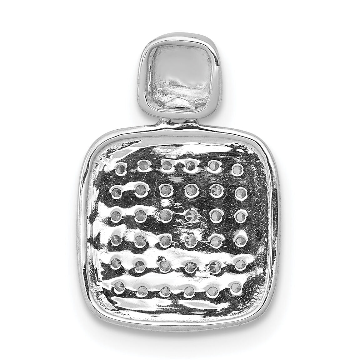 14k White Gold 1/4ct. Diamond Fancy Square Pendant-PM4018-025-WA
