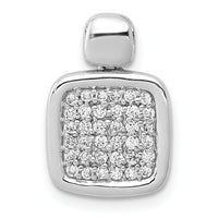 14k White Gold 1/4ct. Diamond Fancy Square Pendant-PM4018-025-WA