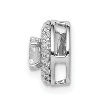 14k White Gold 4.1mm Center 1/4ct. Diamond Semi-mount Chain Slide-PM4020-025-WA