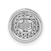 14k White Gold 4.1mm Center 1/4ct. Diamond Semi-mount Chain Slide-PM4020-025-WA
