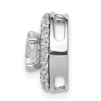 14k White Gold 5.2mm Center 3/8ct. Diamond Semi-mount Chain Slide-PM4020-040-WA