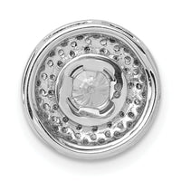 14k White Gold 5.2mm Center 3/8ct. Diamond Semi-mount Chain Slide-PM4020-040-WA