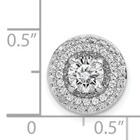 14k White Gold 5.2mm Center 3/8ct. Diamond Semi-mount Chain Slide-PM4020-040-WA