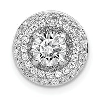 14k White Gold 5.2mm Center 3/8ct. Diamond Semi-mount Chain Slide-PM4020-040-WA