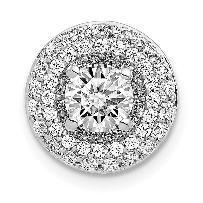 14k White Gold 5.2mm Center 3/8ct. Diamond Semi-mount Chain Slide-PM4020-040-WA