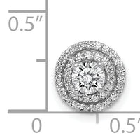 14k White Gold 4.1mm Center 1/5ct.Diamond Semi-mount Chain Slide-PM4021-020-WA