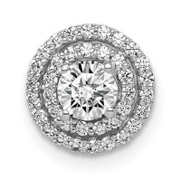 14k White Gold 4.1mm Center 1/5ct.Diamond Semi-mount Chain Slide-PM4021-020-WA