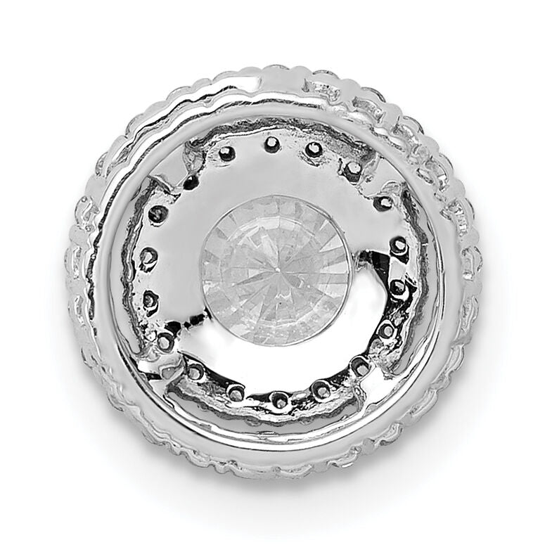14k White Gold 5.2mm Center 1/5ct. Diamond Semi-mount Chain Slide-PM4021-022-WA