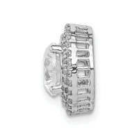 14k White Gold 6.5mm Center 1/4ct. Diamond Semi-mount Chain Slide-PM4021-025-WA