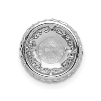 14k White Gold 6.5mm Center 1/4ct. Diamond Semi-mount Chain Slide-PM4021-025-WA