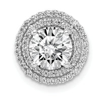 14k White Gold 6.5mm Center 1/4ct. Diamond Semi-mount Chain Slide-PM4021-025-WA