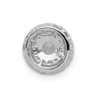 14k White Gold 1/5ct. Diamond and .25 Sapphire Chain Slide-PM4021-SA-020-WA