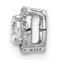 14k White Gold 4.1mm Center 1/20ct. Diamond Semi-mount Chain Slide-PM4024-006-WA