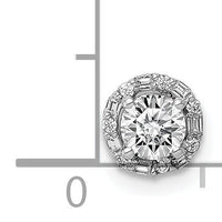 14k White Gold 4.1mm Center 1/20ct. Diamond Semi-mount Chain Slide-PM4024-006-WA