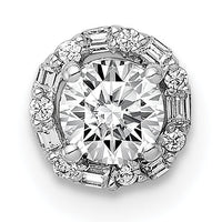 14k White Gold 4.1mm Center 1/20ct. Diamond Semi-mount Chain Slide-PM4024-006-WA