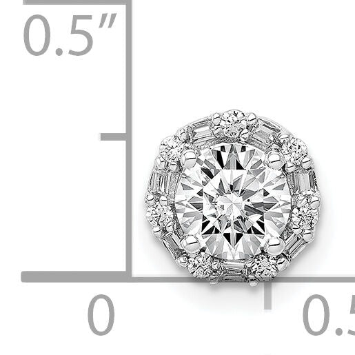 14k White Gold 5.2mm Center 1/10ct. Diamond Semi-mount Chain Slide-PM4024-009-WA