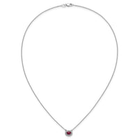 14k White Gold Diamond and Oval Ruby 18 inch Necklace-PM4026-RU-008-WA-18