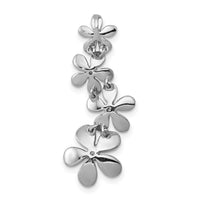 14k White Gold 1/8ct. Diamond Four Flower Chain Slide-PM4039-012-WA