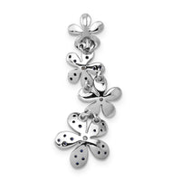 14k White Gold Diamond and .29 Sapphire 4 Flowers Pendant-PM4045-SA-012-WA
