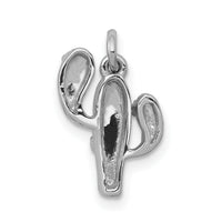 14k White Gold .03ct. Diamond Cactus Pendant-PM4048-003-WA