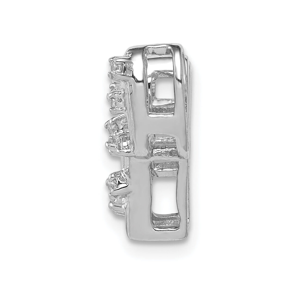 14k White Gold 1/10ct. Diamond Cactus Pendant-PM4048-010-WA