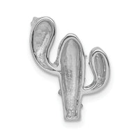 14k White Gold 1/10ct. Diamond Cactus Pendant-PM4048-010-WA