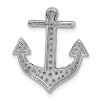14k White Gold 1/4ct. Diamond Anchor Chain Slide-PM4054-025-WA