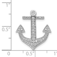 14k White Gold 1/4ct. Diamond Anchor Chain Slide-PM4054-025-WA