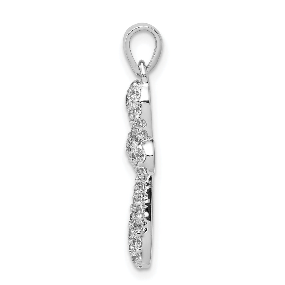 14k White Gold 5/8ct. Diamond Cross Pendant-PM4056-065-WA