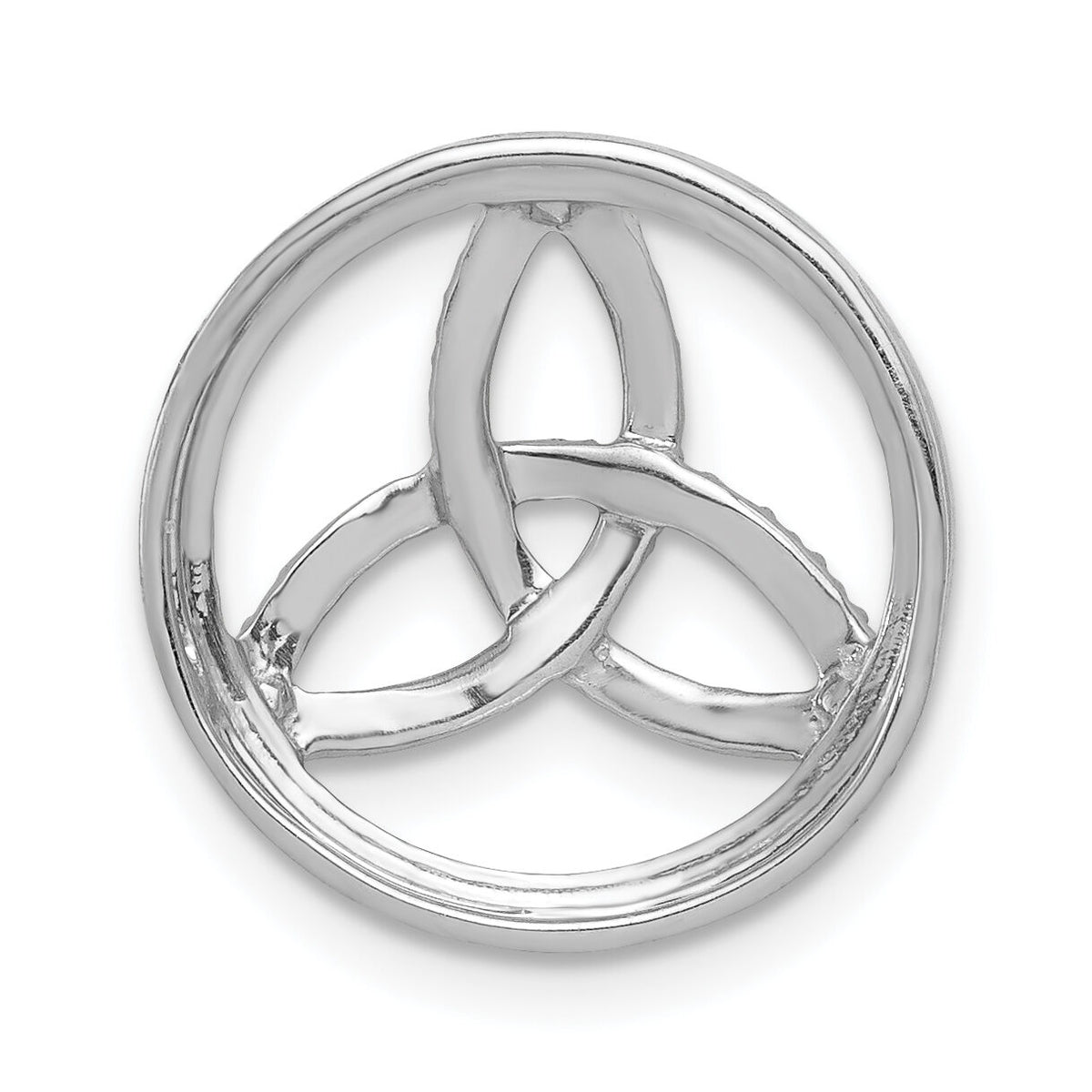 14k White Gold Diamond Celtic Circle Chain Slide-PM4057-033-WA
