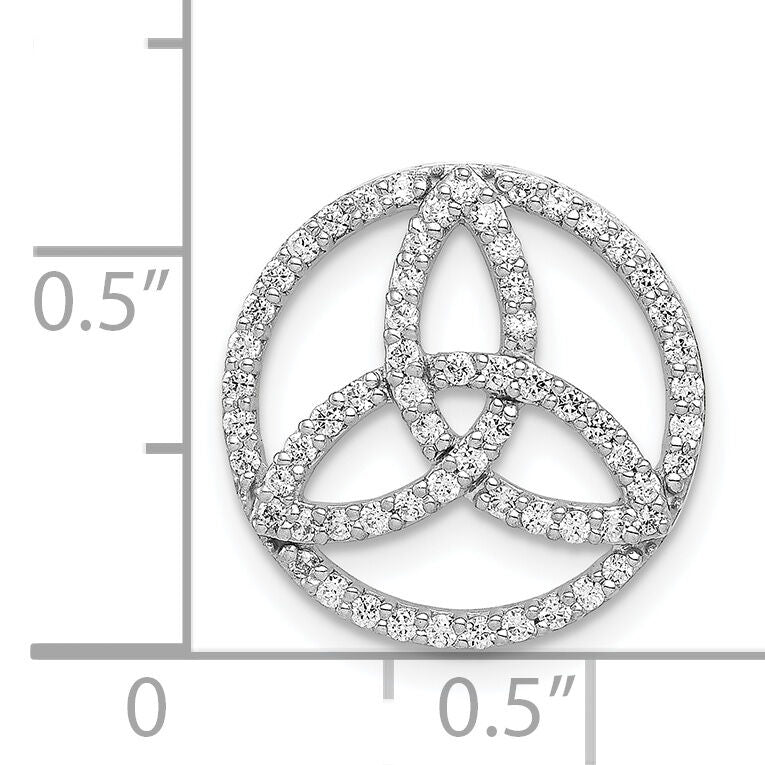 14k White Gold Diamond Celtic Circle Chain Slide-PM4057-033-WA