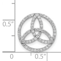 14k White Gold Diamond Celtic Circle Chain Slide-PM4057-033-WA