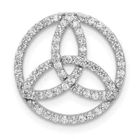 14k White Gold Diamond Celtic Circle Chain Slide-PM4057-033-WA