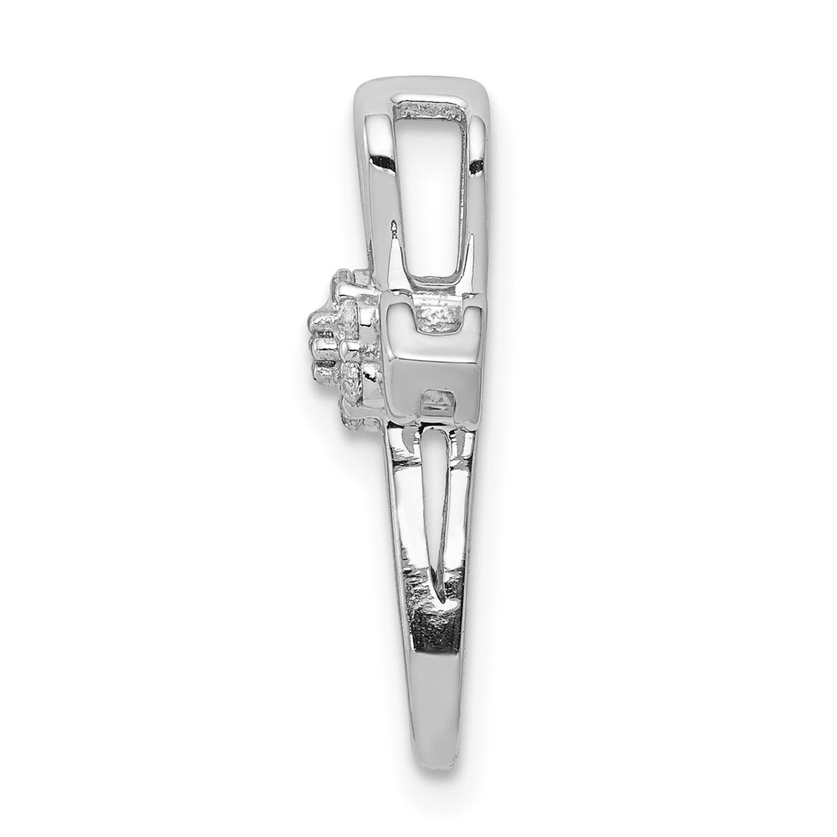 14k White Gold 1/20ct. Diamond Cross Pendant-PM4061-006-WA