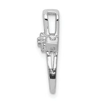 14k White Gold 1/20ct. Diamond Cross Pendant-PM4061-006-WA
