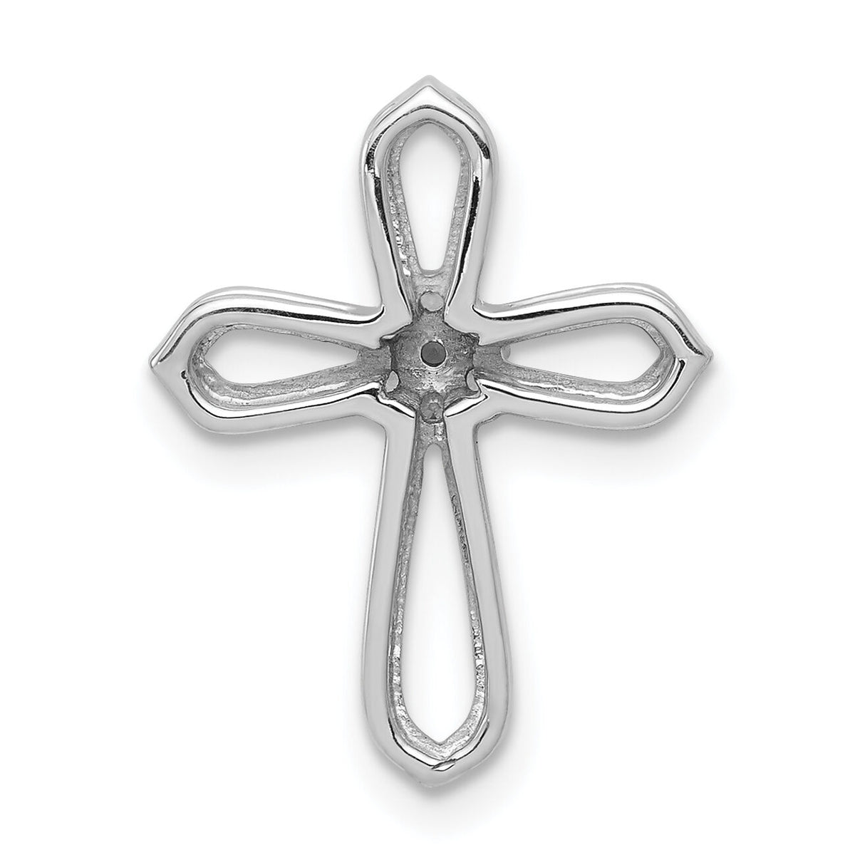14k White Gold 1/20ct. Diamond Cross Pendant-PM4061-006-WA