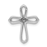 14k White Gold 1/20ct. Diamond Cross Pendant-PM4061-006-WA
