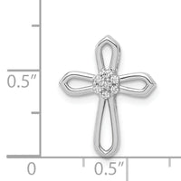 14k White Gold 1/20ct. Diamond Cross Pendant-PM4061-006-WA