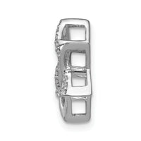 14k White Gold 1/8ct. Diamond Star of David Chain Slide-PM4065-012-WA