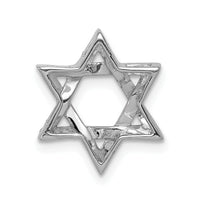 14k White Gold 1/8ct. Diamond Star of David Chain Slide-PM4065-012-WA