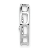 14k White Gold .01ct. Diamond Fleur De Lis Chain Slide-PM4067-001-WA